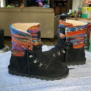 Bear Paw Black Suede Boots